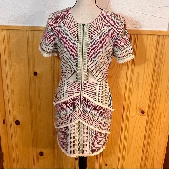 Adelyn Rae Jaylene Woven Jacquard Sheath Dress Sz-M - Picture 5 of 12